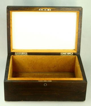 Antique Regency/Federal Painted Wood & Porcelain Lined Box,  Humidor Cigar,  Tea 6