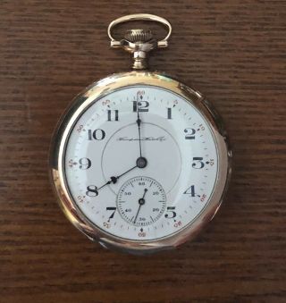 Antique 1905 Hampden Watch Co Dueber Grand Open Face Pocket Watch 67.  2 Grams