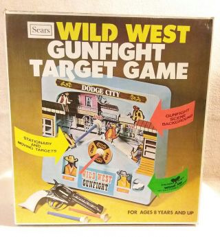 " Wild West " Gunfight Target Game By Sears Roebuck Toys 1976 Very Rare