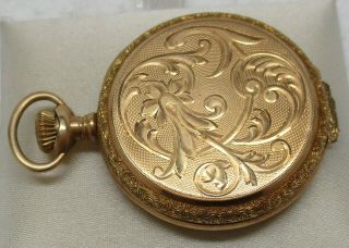 Antique Solid 14k Gold Art Deco Ornate Pocket Watch - 26.  4 Grams,  Scrap/repair