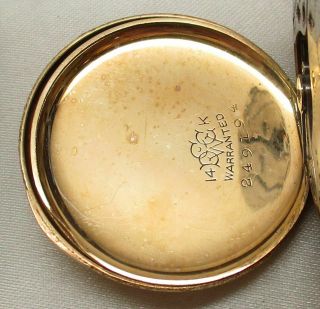 Antique SOLID 14K GOLD Art Deco Ornate Pocket Watch - 26.  4 GRAMS,  SCRAP/REPAIR 4