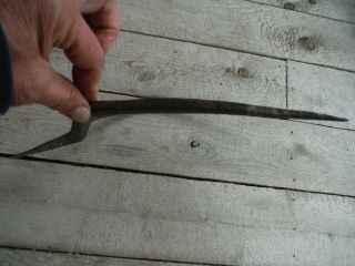 Antique Hand - Forged Cast Iron Pitchfork Hay Fork,  Unique Form - Upstate NY find 7