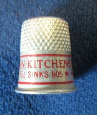 Antique Modern Kitchens Mitchell St (milwaukee) Advertising Sewing Thimble