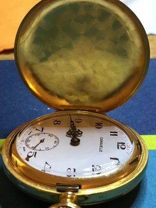 Caravelle by Bulova Pocket Watch Unitas 6498 Serviced Gold Toned Base Metal Case 6