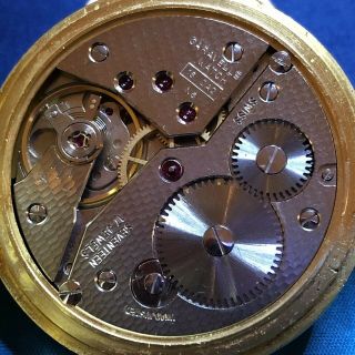 Caravelle by Bulova Pocket Watch Unitas 6498 Serviced Gold Toned Base Metal Case 8