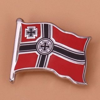 German Flag Enamel Pin Cross Brooch Vintage Metal Badge Deutschland
