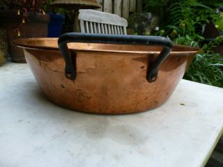 Copper jam pan planter handles sink garden kitchen plant pot cook 2