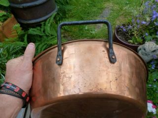 Copper jam pan planter handles sink garden kitchen plant pot cook 8
