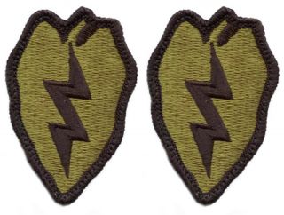 2 Pack Us Army 25th Infantry Division Ocp Scorpion Hook Back Military Patches