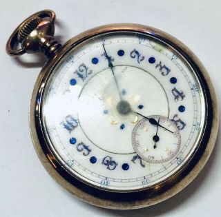 Walter D Tusten & Co Pocket Watch for Repair Gold Plated Vintage Houston Texas 2