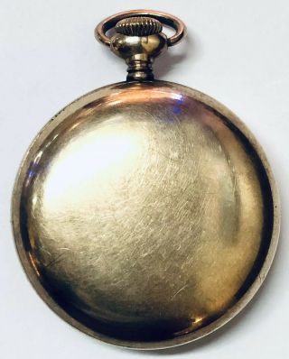 Walter D Tusten & Co Pocket Watch for Repair Gold Plated Vintage Houston Texas 6