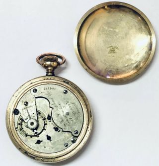 Walter D Tusten & Co Pocket Watch for Repair Gold Plated Vintage Houston Texas 7