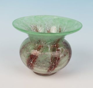 Antique Wmf Ikora Art Glass Vase C.  1920 German Deco Bohemian Bauhaus Bohemia