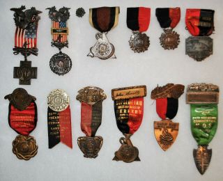 Grouping Of Span Am Badges - Uswv Numbered,  Military Order Of The Serpent.