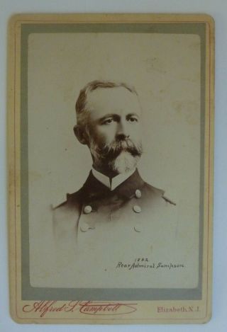 Antique Photograph Rear Admiral Sampson 1892 Cdv Us Navy War