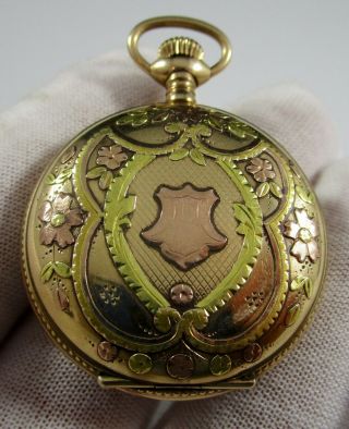 Rockford Gold Filled Tri - Tone Pocket Watch 0s 17j Parts Repair Only 2