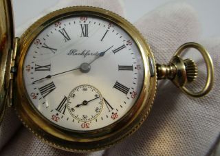 Rockford Gold Filled Tri - Tone Pocket Watch 0s 17j Parts Repair Only 5