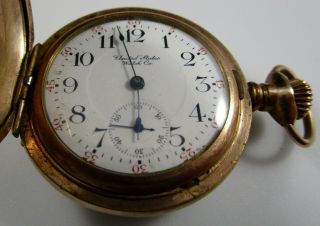 Pocket Watch Tri - Tone Gold Filled United States Watch Co.  Antique Parts Repair 7