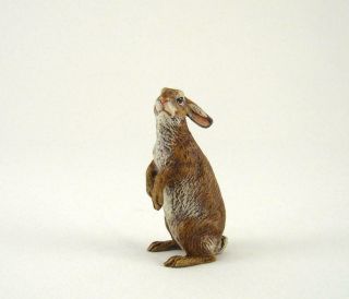 Franz Bergmann Vienna Austria Standing Rabbit Hare Cold Painted Bronze
