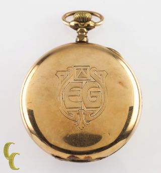Elgin Open - Face Gold - Filled Antique Pocket Watch Grade 193 12S 19J 1908 2