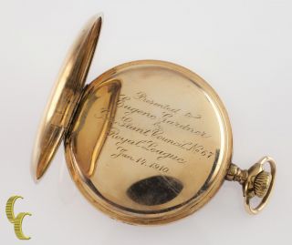 Elgin Open - Face Gold - Filled Antique Pocket Watch Grade 193 12S 19J 1908 3