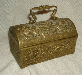 Antique Erhard & Sohne Bronze Brass Jewelry Trinket Box 2