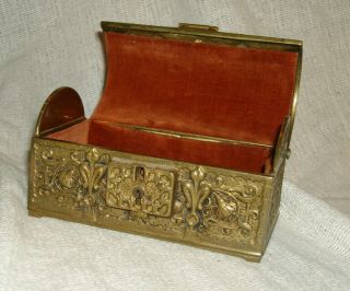 Antique Erhard & Sohne Bronze Brass Jewelry Trinket Box 4