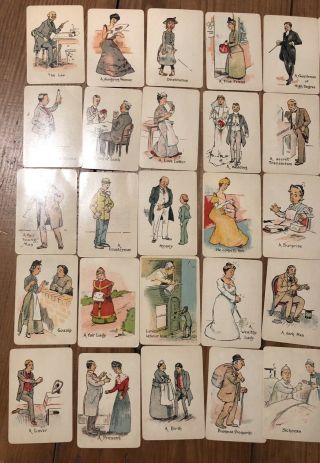 L@@K - COMPLETE Antique FORTUNE TELLING CARD GAME Vtg Milton Bradley 1908 4