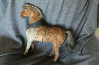 Antique Toy Horse Mohair Was Pull Toy