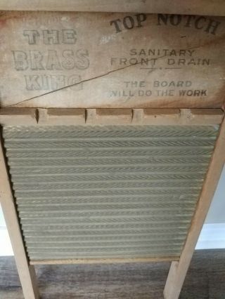Antique National Washboard Co.  801 Chicago Saginaw Memphis Brass King Primitive 3