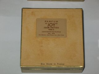 Vintage Jean Patou Joy Perfume Bottle 1/2 OZ Baccarat - 3/4 Full - 2 2