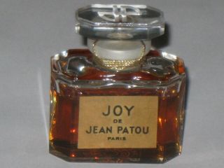 Vintage Jean Patou Joy Perfume Bottle 1/2 OZ Baccarat - 3/4 Full - 2 4