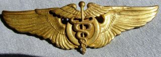Wwii A.  E.  Co Utica Ny American Emblem Pinback Medical Corps Wings Sterling Gold?