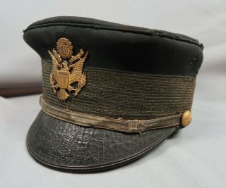 Spanish American US Army Officer soldier dress visor cap uniform jacket hat corp 2