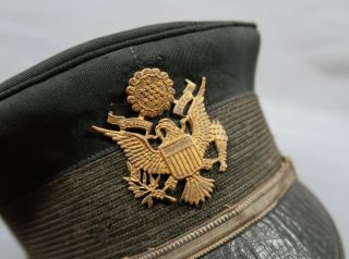 Spanish American US Army Officer soldier dress visor cap uniform jacket hat corp 6