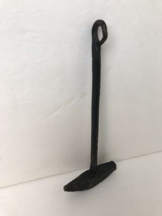 Primitive Hand Forged Iron Blacksmith Tool 9 " L X 3.  5 " W Hammer Hang Hook Antique