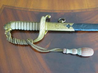 Japanese WWII Navy Naval Officer ' s Dress Sword Exc Cond (Portepee Not) 5
