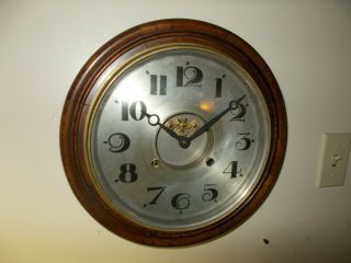 Circa 1900 Japanese Open Escapement 8 Day Time & Strike Gallery Clock,  Pristine