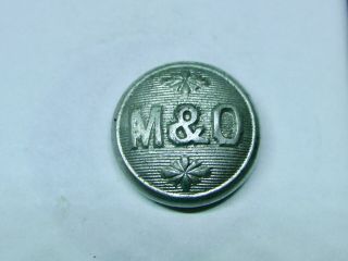 M&o R.  R.  Mobile & Ohio Railroad 16mm Nickel Cuff/cap Button J.  W.  Loader C.  1880