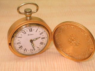 Vintage Bulova Alarm Clock Paperweight Stop Watch Style No.  2ra 027