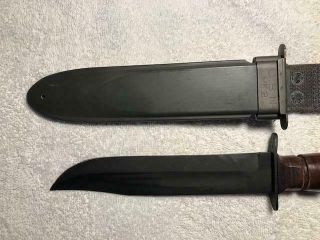 WW2 WWII USN Mark 2 KA - BAR Fighting Knife w/ Nord - 8114 Scabbard Mk 2 KABAR 2