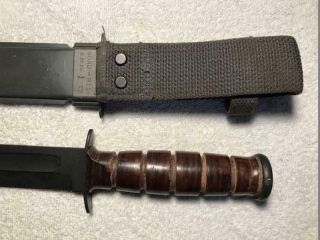 WW2 WWII USN Mark 2 KA - BAR Fighting Knife w/ Nord - 8114 Scabbard Mk 2 KABAR 7