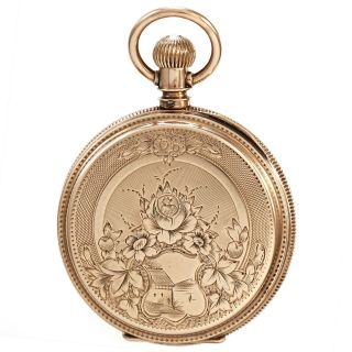 WOMENS 10K GOLD HUNTER CASE ELGIN POCKET WATCH CA1888 | 6 SIZE,  32.  9 DWTS TW 2