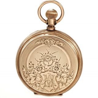 WOMENS 10K GOLD HUNTER CASE ELGIN POCKET WATCH CA1888 | 6 SIZE,  32.  9 DWTS TW 3