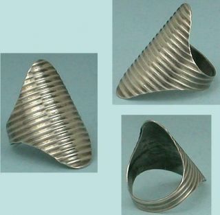 Antique English Sterling Silver Sewing Thimble Finger Guard Circa 1870