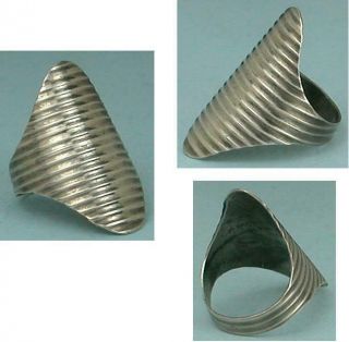 Antique English Sterling Silver Sewing Thimble Finger Guard Circa 1870 2