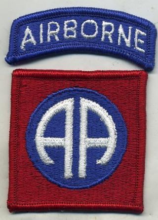 Vietnam Era Us Army 82nd Airborne Color Patch W/airborne Tab
