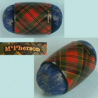 Antique Mcpherson Tartan Ware Emery Cushion Scottish Circa 1880