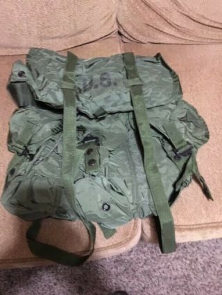 Lc - 2 Field Backpack Medium Ruck Sack Od Green Us Army Military Pack Only