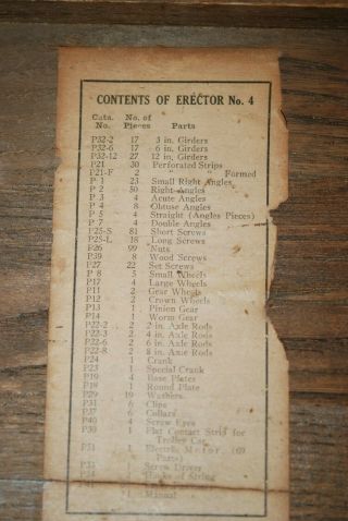 Mysto Vintage Erector Set No.  4 with Wooden Box (Circa 1915) 5
